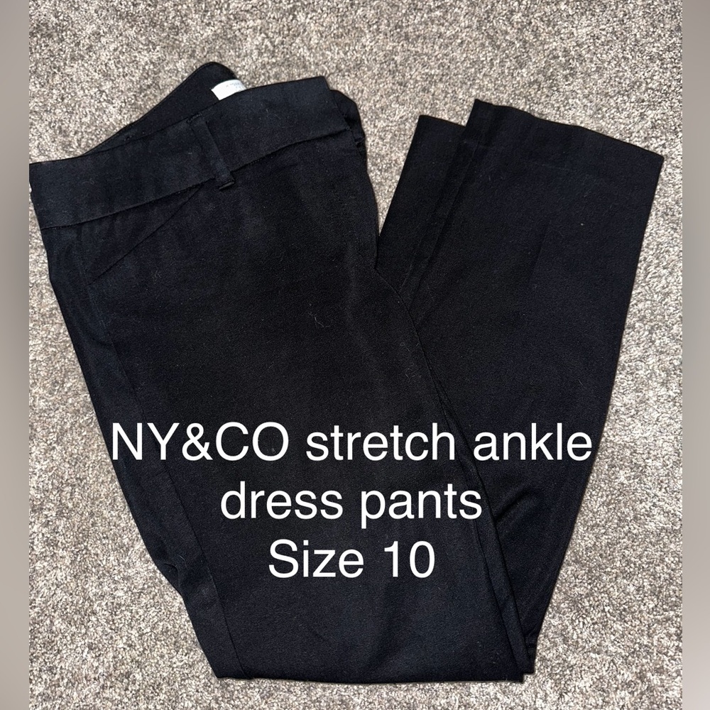 NY&CO Black Stretch Ankle Dress Pants